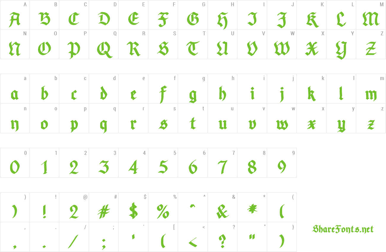 Font Manic Germanic preview